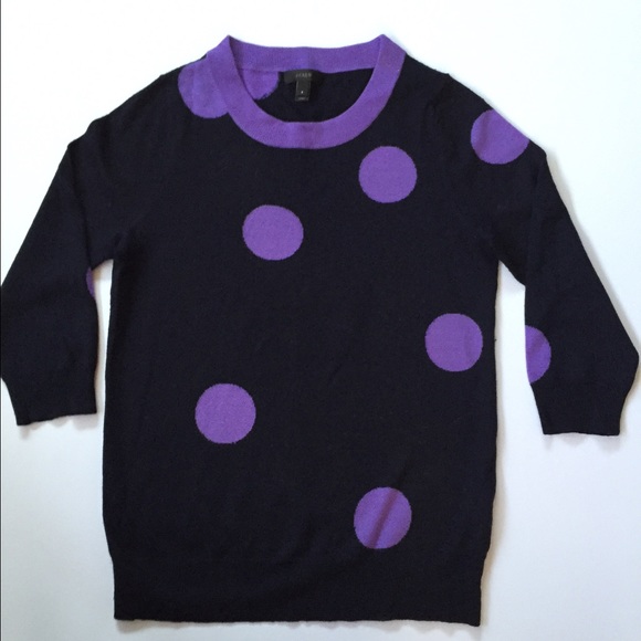 J. Crew navy polka dot sweater
