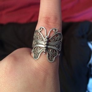 Butterfly ring sterling silver