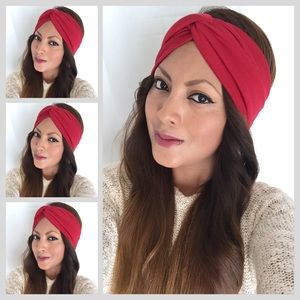 Turban headband in Brink pink