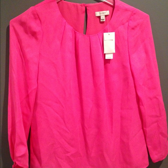 Hot Pink J.Crew Blouse