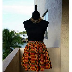 American Apparel African Print Skirt