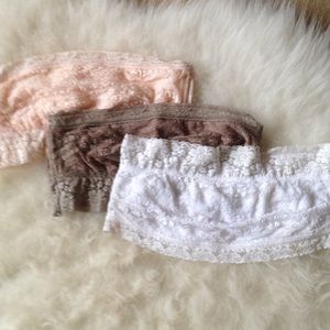 🚫SOLD🚫Free People Bandeaus-Natural,White, Taupe