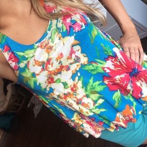 Flowy, floral racer back! Perfect for summer!