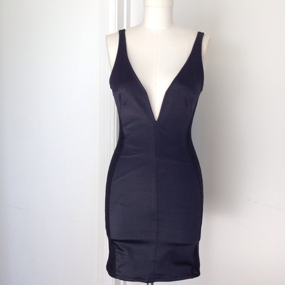 Mark Wong Nark Black Deep V Dress