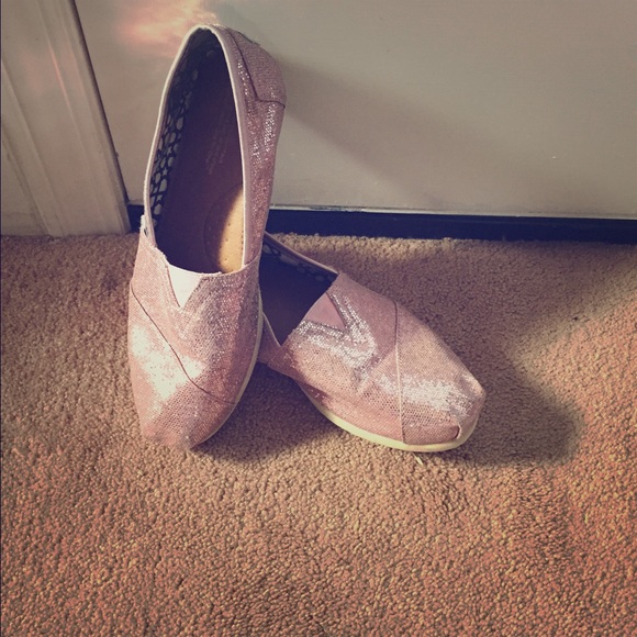 Pink Glitter Toms