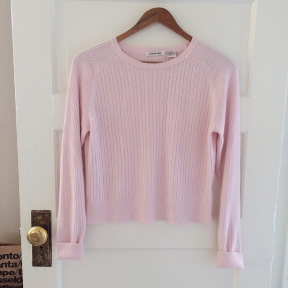 Vintage Sweaters - baby pink sweater