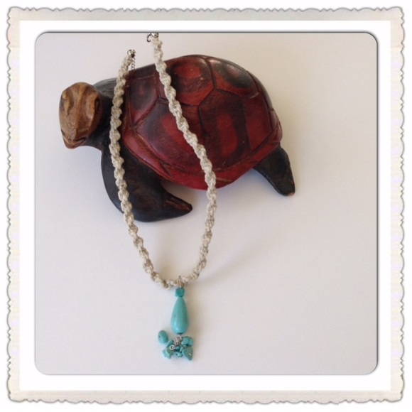 🌹HANDMADE🌹Natural Turquoise Necklace - Picture 2 of 3