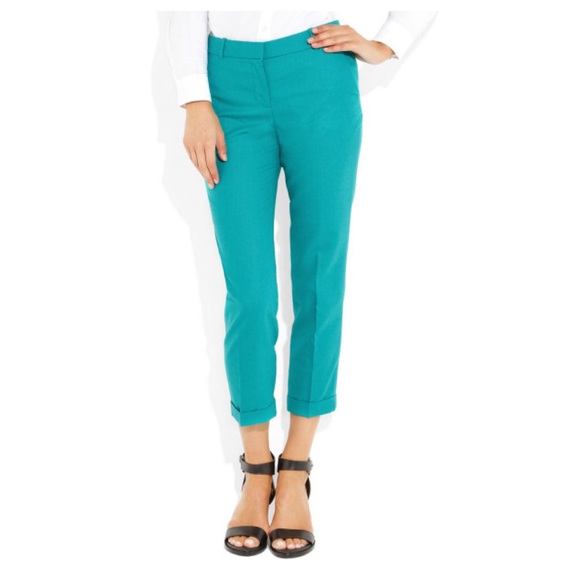 J. Crew Pants - 🚫sold🚫J.Crew Blue Café Wooltwill Capri Pants