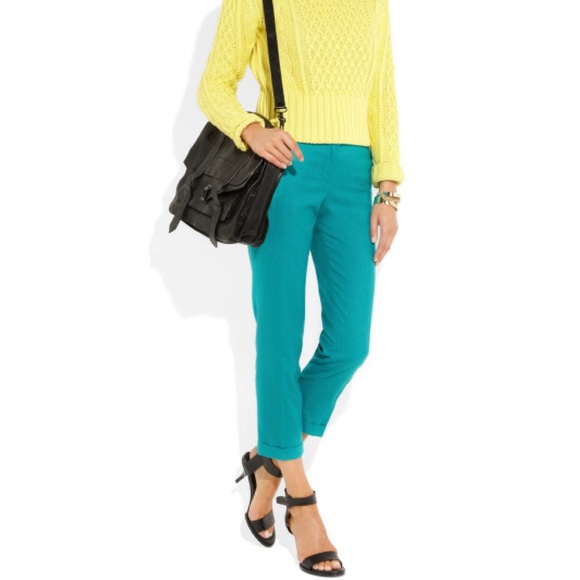 🚫sold🚫J.Crew Blue Café Wooltwill Capri Pants - Picture 2 of 4