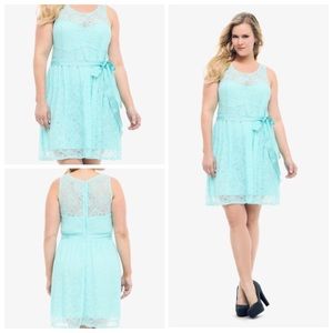 Mint Allover Lace Tank Dress