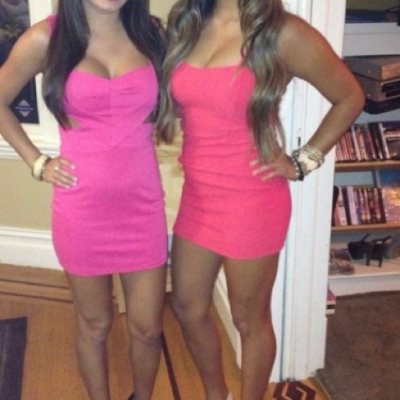 Pink bodycon dress