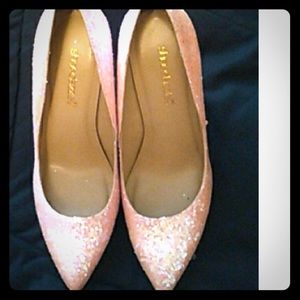 Ice pink glitz heels