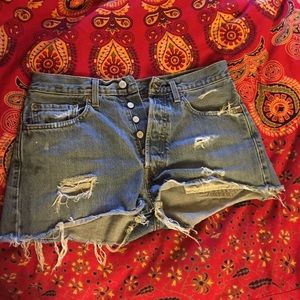 Bundle Vintage Ripped Jean Shorts & Floral Romper