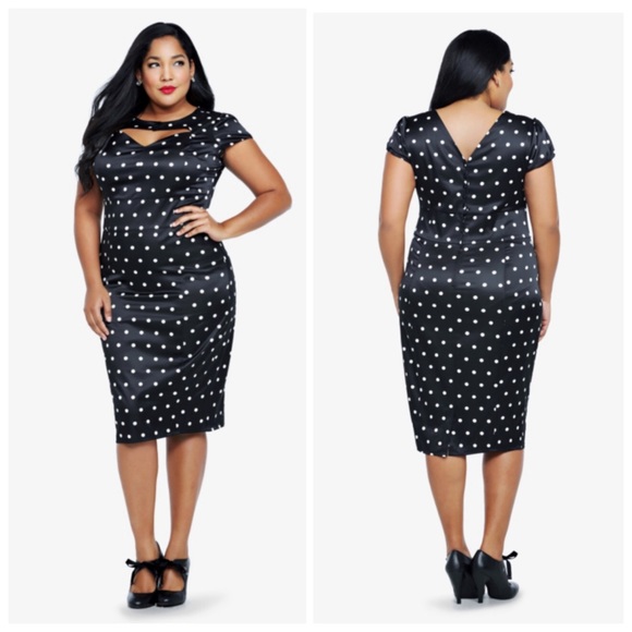 Retro Chic Polka Dot Keyhole Dress
