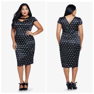 Retro Chic Polka Dot Keyhole Dress