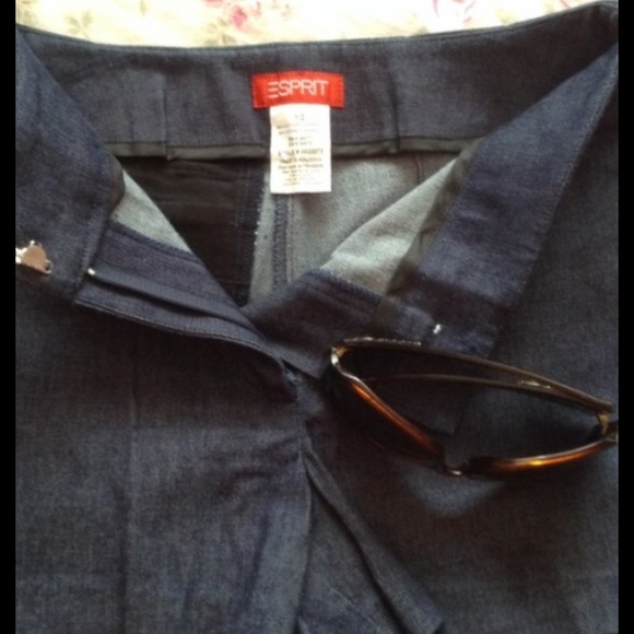 VINTAGE 90’s ESPIRIT DENIM HIGH WAISTED SHORTS 1/2 - Picture 3 of 5