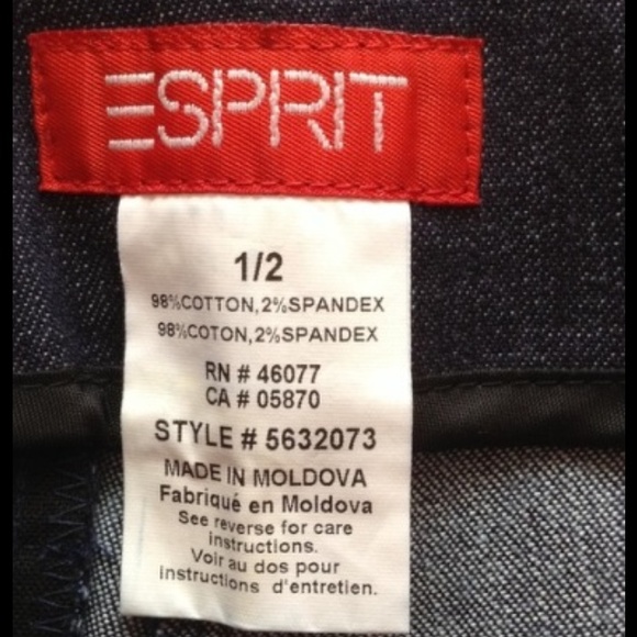 VINTAGE 90’s ESPIRIT DENIM HIGH WAISTED SHORTS 1/2 - Picture 5 of 5