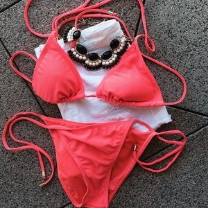 Hot pink bikini set