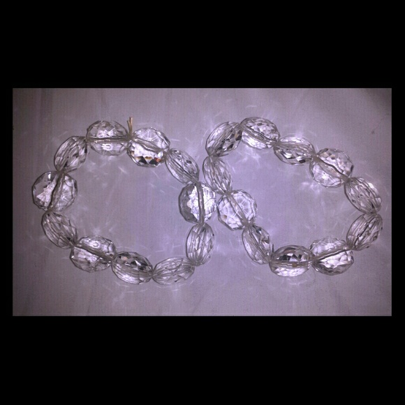 Beautiful clear jewel bracelets