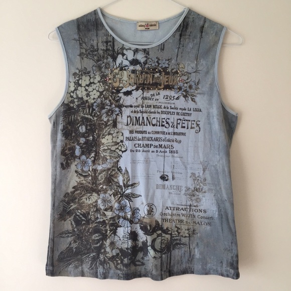 blue Skinny Minnie tank