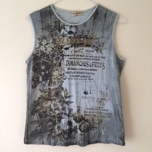 blue Skinny Minnie tank