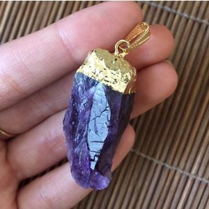 💎 LUCKY RAW AMETHYST PENDANT 🌟SALE🌟