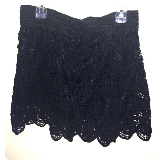 Black Lace Shorts
