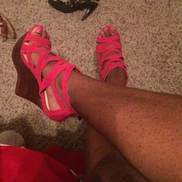 Pink Wedge heel