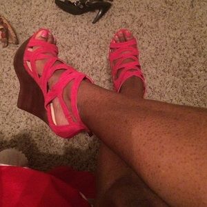 Pink Wedge heel