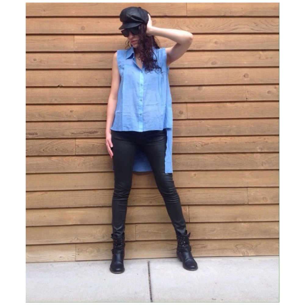 SOLD Reiko Waxed Skinny Pants - Picture 2 of 8