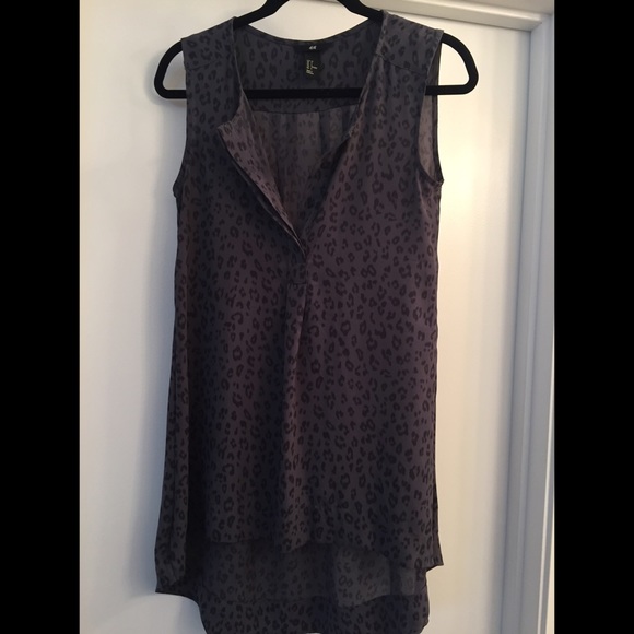 Sheer H&M animal print top