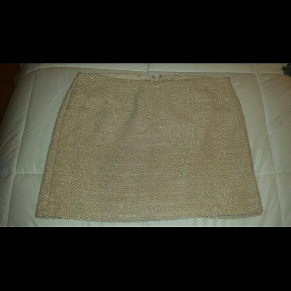 Pinky silver tweed skirt