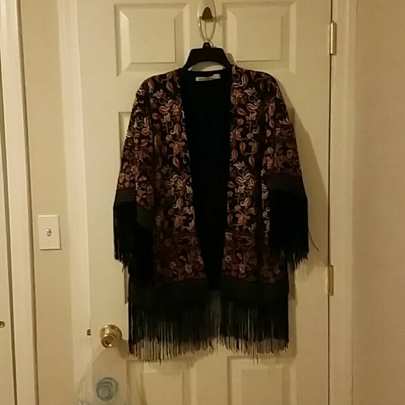 Fringe kimono