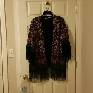Fringe kimono