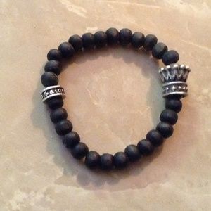 SAINT 13 Heavy Sterling Silver Wood King's Crown