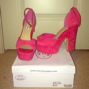 Steve Madden Gretta Hot Pink Platform heels