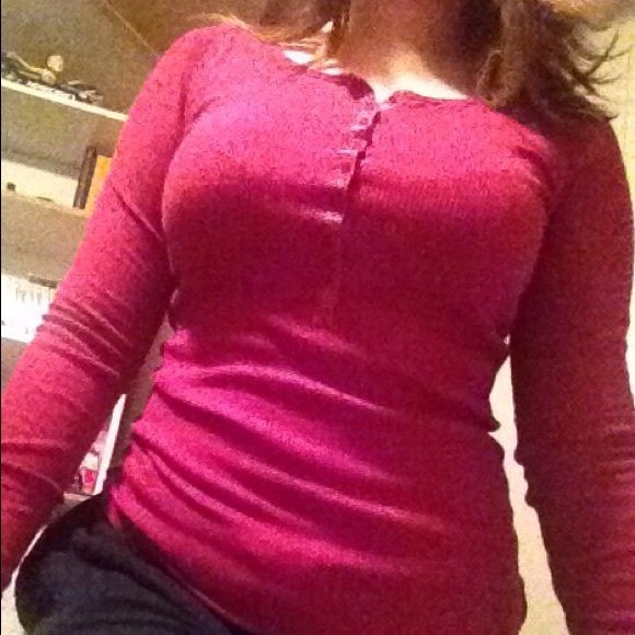 Magenta longsleeve button-up