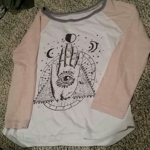 Psychedelic hand baseball tee billabong from pacsu