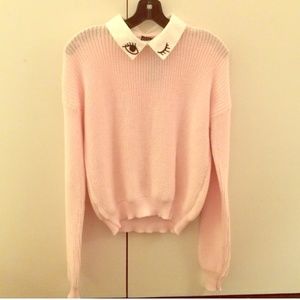 🌙 Soft Pink Eyelash Sweater 🌙- NWT