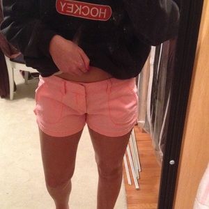 Neon orange khaki shorts!!