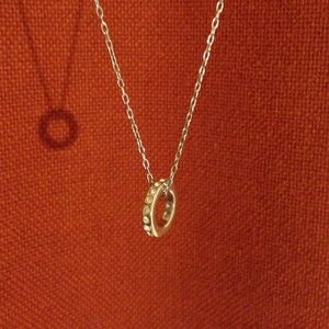 Swarovski crystal ring / circle pavé pendant