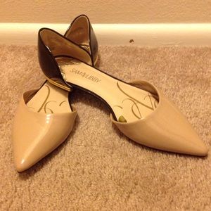 Brand new nude and black flats