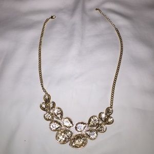 Gold statement bib necklace