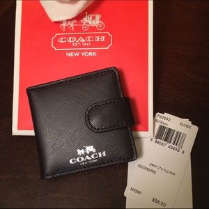 Mom's Day gift? Coach Black Leather Mirror, NWT