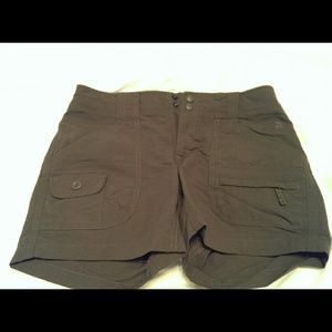North Face olive green cargo shorts