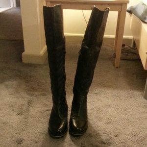 Steven Madden Knee High Boots (Black)