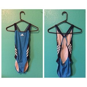 Adidas athletic one piece bathing suit