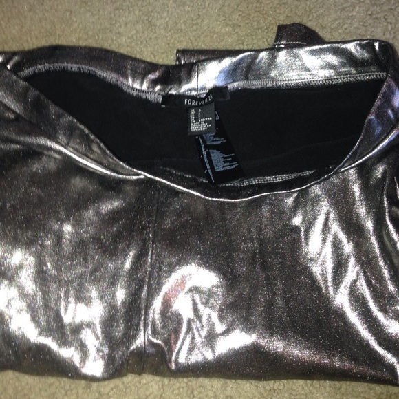 Forever 21 metallic leggings