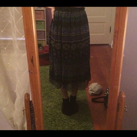 Long chiffon skirt