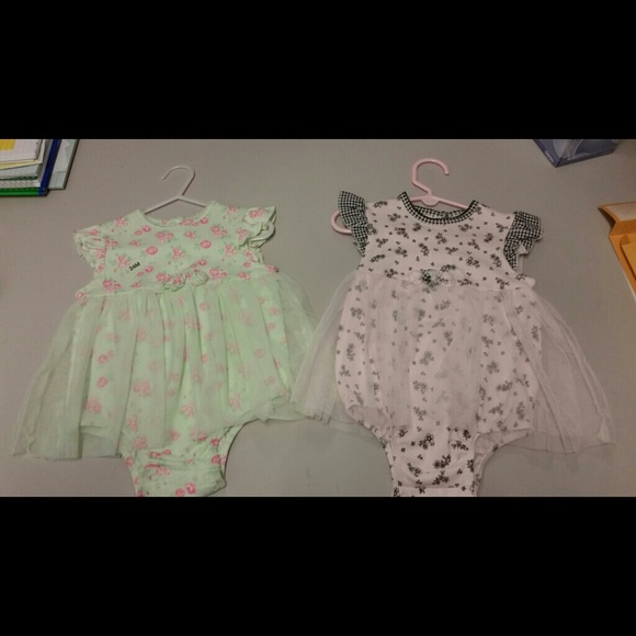 2 beautiful pastel colored popover dresses